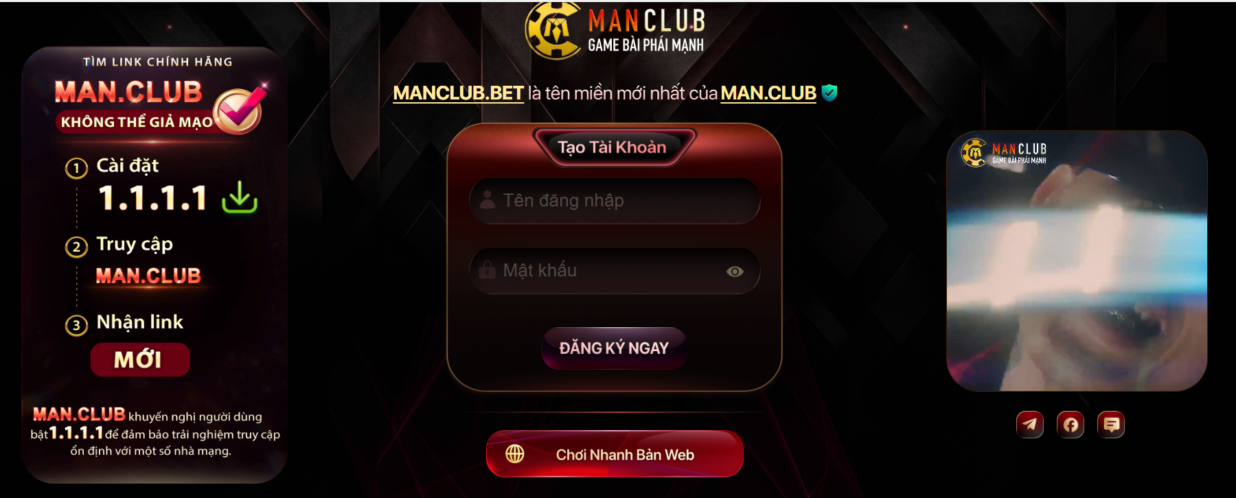 truy cập vào manclub ngay